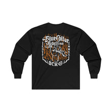 Load image into Gallery viewer, "Blue Collar Rebellion Flames" Long Sleeve T-Shirt