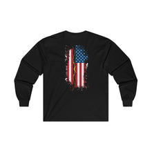 Load image into Gallery viewer, "American Flag Lightning Bolt" Long Sleeve T-Shirt