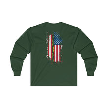 Load image into Gallery viewer, "American Flag Lightning Bolt" Long Sleeve T-Shirt