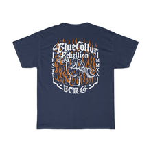 Load image into Gallery viewer, "Blue Collar Rebellion Flames" T-Shirt
