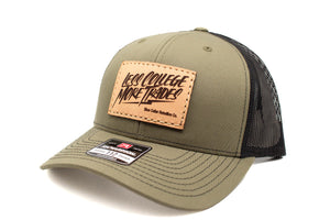 "Less College More Trades" Leather Patch Richardson 112 Hat