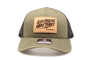 "Less College More Trades" Leather Patch Richardson 112 Hat