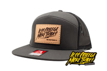 Load image into Gallery viewer, &quot;Less College More Trades&quot; Leather Patch Flat Bill Snapback
