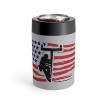 Load image into Gallery viewer, Lineman Flag Stainless Steel Beer Sleeve
