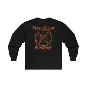 "Blue Collar Bloodline" Crossbones Long Sleeve T-Shirt