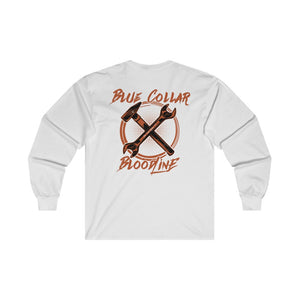 "Blue Collar Bloodline" Crossbones Long Sleeve T-Shirt