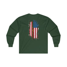 Load image into Gallery viewer, &quot;American Flag Lightning Bolt&quot; Long Sleeve T-Shirt

