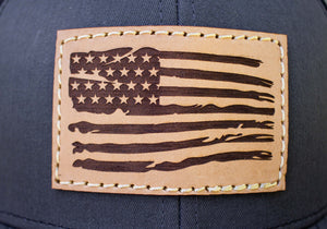 "American Flag" Leather Patch Richardson 112 Hat