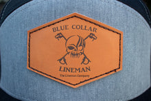 Load image into Gallery viewer, &quot;Blue Collar Lineman&quot; Leather Patch Flat Bill
