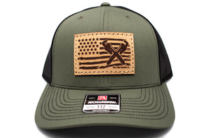 "Plumber Flag" Leather Patch Richardson 112 Hat