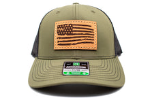 Load image into Gallery viewer, &quot;American Flag&quot; Leather Patch Richardson 112 Hat
