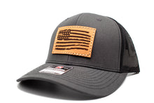 Load image into Gallery viewer, &quot;American Flag&quot; Leather Patch Richardson 112 Hat
