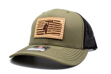 Load image into Gallery viewer, &quot;Lineman Flag&quot; Leather Patch Richardson 112 Hat
