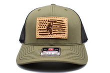Load image into Gallery viewer, &quot;Lineman Flag&quot; Leather Patch Richardson 112 Hat

