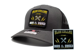 "Blue Collar Born & Raised" Patch Richardson 112 Hat