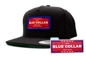 "Make Blue Collar Great Again" Flat Bill Patch Hat