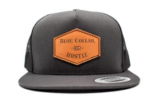 Load image into Gallery viewer, &quot;Blue Collar Hustle&quot; Leather Patch Flat Bill Snapback
