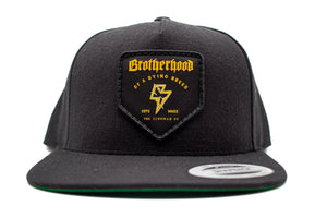 "Lineman Brotherhood Lightning Bolt" Flat Bill Patch Hat