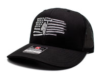 Load image into Gallery viewer, Lineman &quot;American Flag&quot; Embroidered Richardson 112 Hat
