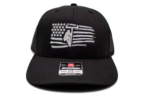 Lineman "American Flag" Embroidered Richardson 112 Hat