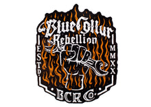 Load image into Gallery viewer, Blue Collar Rebellion Flames&quot; 2x2.5&quot; Sticker
