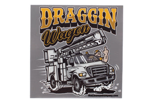 "Draggin Wagon" 2.25X2.25" Sticker