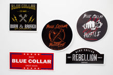 Load image into Gallery viewer, &quot;Blue Collar Bloodline&quot; Crossbones 2.5x2.5&quot; Sticker
