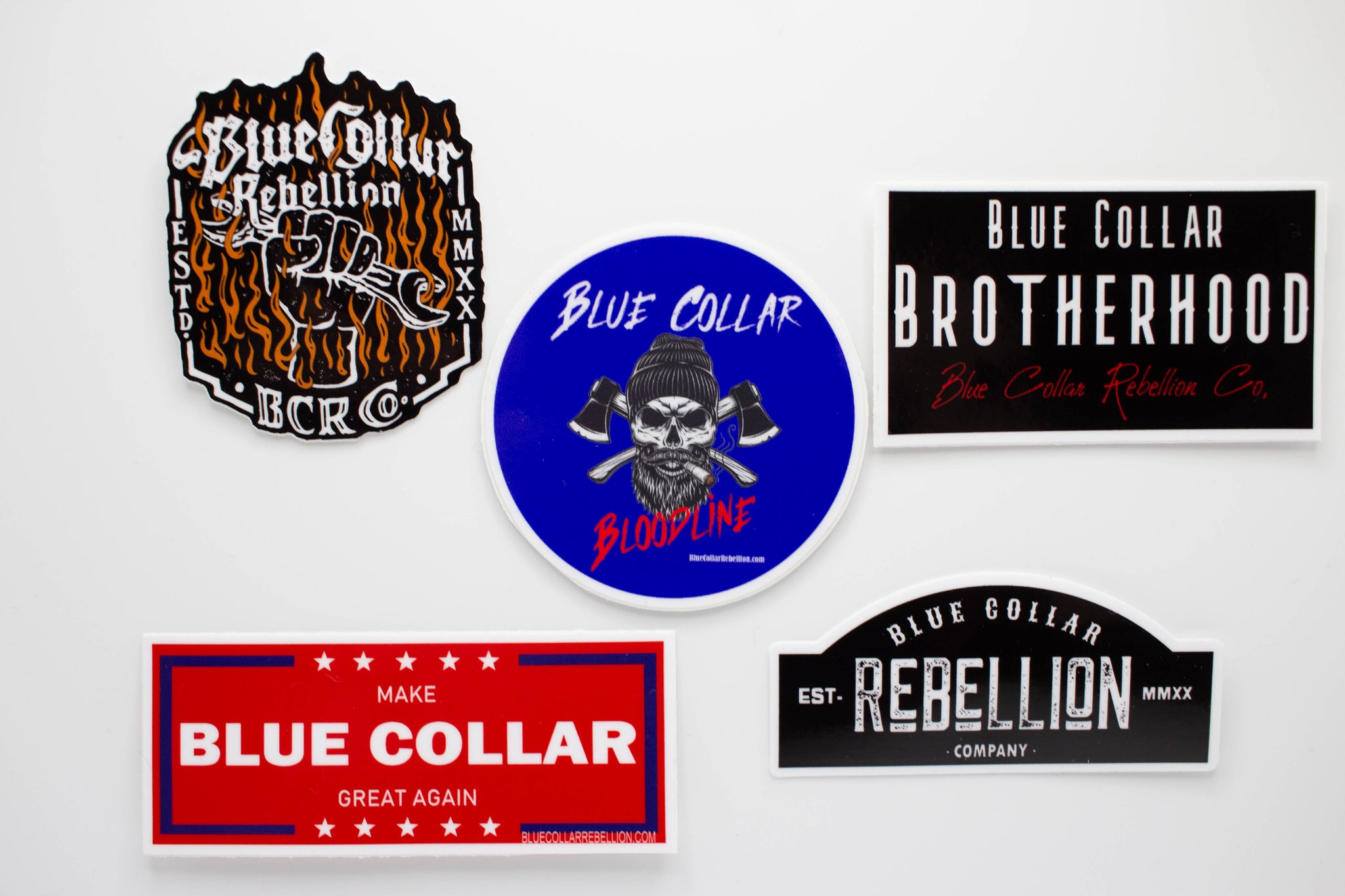 Sentimental Descuido impresión Blue Collar Bloodline" 2x2" Sticker – Blue Collar Rebellion Co.