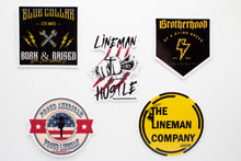 Load image into Gallery viewer, &quot;Lineman Hustle&quot; 2.5x2&quot; Sticker
