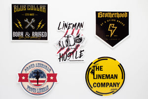 "Lineman Hustle" 2.5x2" Sticker