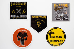 "Lineman Co Brotherhood of a Dying Breed" 2x2" Sticker
