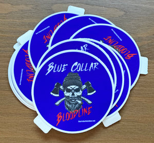 "Blue Collar Bloodline" 2x2" Sticker
