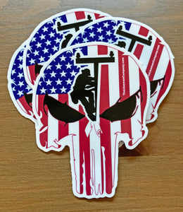 "Lineman Punisher Skull" 2x3" Sticker