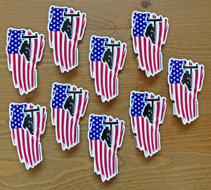 "Lineman Flag" 2x3" Sticker