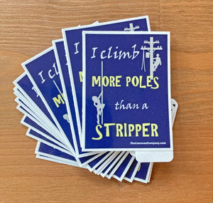 "More Poles Than a Stripper" 2x2.5" Sticker