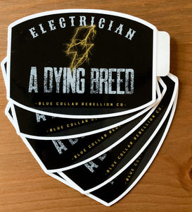 "Electrician - A Dying Breed" 2x3" Sticker