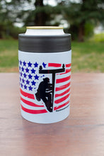 Load image into Gallery viewer, Lineman Flag Stainless Steel Beer Sleeve

