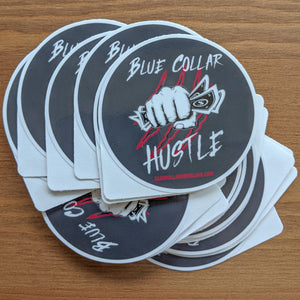 "Blue Collar Hustle" 2.5x2.5" Sticker