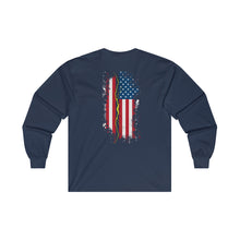Load image into Gallery viewer, &quot;American Flag Lightning Bolt&quot; Long Sleeve T-Shirt
